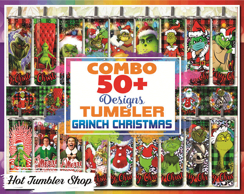 50+ combo Tumbler Grinch Christmas Tumbler PNG – Christmas 2021 Tumbler PNG, 20 oz Skinny Digital File, Tumbler DIgital 8808122011