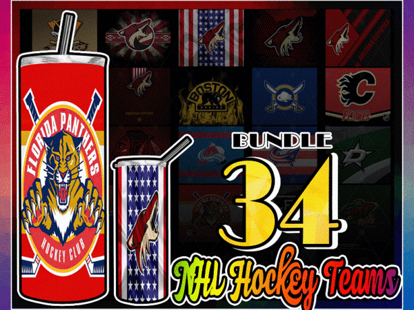 Combo 34 nhl hockey teams designs , 20oz skinny straight,template for sublimation,full tumbler, png digital download 1014533239