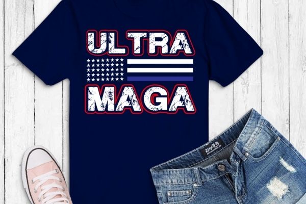 Funny ultra maga retro vintage american flag cool ultra maga t-shirt esign vector,the great maga king png, svg, eps, vector