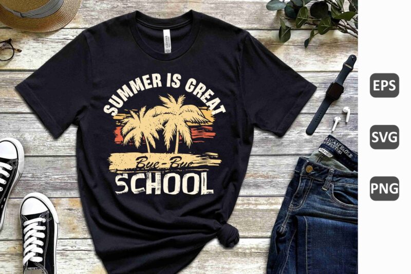 Retro Last Day of School T-shirt Designs Bundle, Summer Flowers Sublimation Bundle, Holiday Vacation T shirt Design