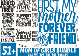 51 Mom Life SVG Bundle | Mother’s Day SVG Cut Files | Commercial Use |Instant Download | Printable Vector Clip Art | Motherhood Shirt Print 585885663