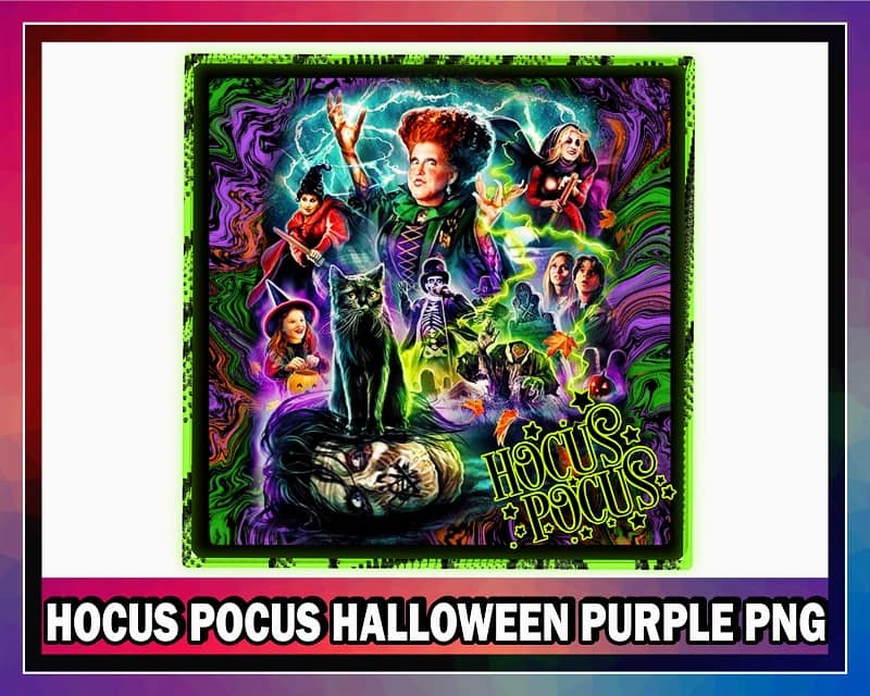 Hocus Pocus Halloween purple PNG, Sublimation design, Instant Download 1035504162