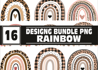 Bundle 16 Rainbow Png, Leopard Rainbow Png, Rainbow Baby Png, Nursery Decor, New Baby, Mama Silhouette Png, Digital Download 986725768