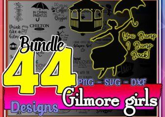 Bundle 44 Designs Gilmore Girls SVG PNG, Gilmore Girls TV Show svg, Gilmore Girls svg, png, dxf, Silhouette, Clipart, Digital Download 982678151