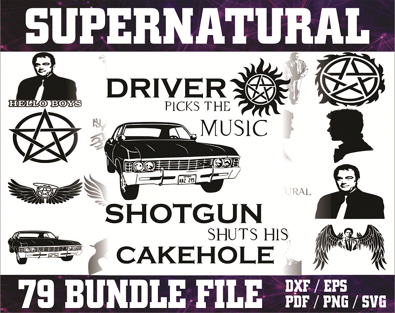 Bunde 79+ Supernatural svg, Supernatural svg png dxf, Supernatural svg cut fies, Supernatural Cipart, MusicArtStore Digital Download 1012451705