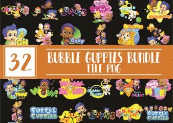 Bundle 31+ Bubble Guppies, Bubble Guppies PNG png files, Transparent background, Bubble Guppies png, Clipart PNG, Digital Download 1014949619 t shirt template