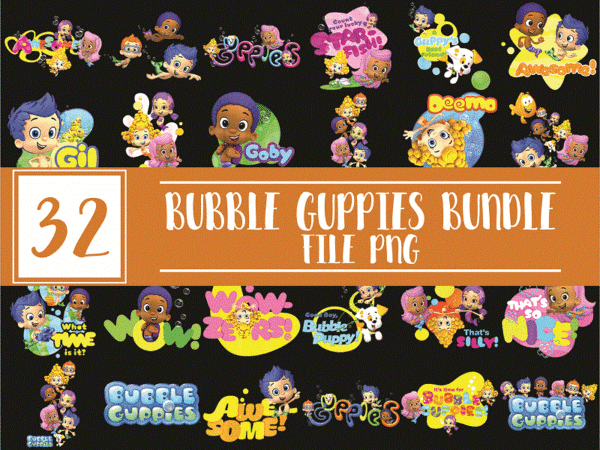 Bundle 31+ bubble guppies, bubble guppies png png files, transparent background, bubble guppies png, clipart png, digital download 1014949619 t shirt template