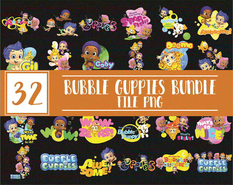 Bundle 31+ Bubble Guppies, Bubble Guppies PNG png files, Transparent background, Bubble Guppies png, Clipart PNG, Digital Download 1014949619