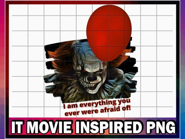 It movie inspired png, no physical product, pennywise, digital design sublimation, digital download 1049069859