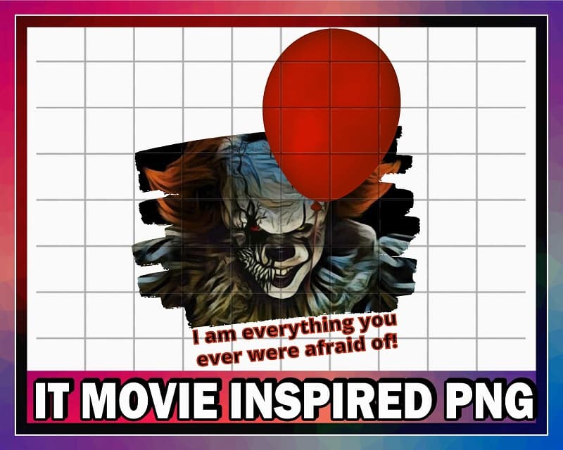 IT movie inspired PNG, No Physical Product, Pennywise, Digital Design Sublimation, Digital download 1049069859