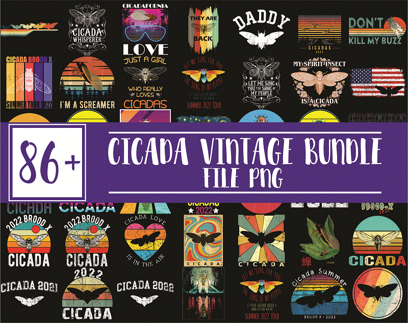Bundle 90 Cicada Brood X 2021 Png, Brood X png, Cicada Vintage 2021 png, Cicadas png, Cicada Print, Cicada Eastern Brood X, Digital download 1024476011