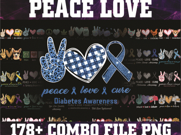 Bundle 170+ design peace love png, peace love christmas png, peace love everything png, peace love sublimation png, instant digital dowload 892910532