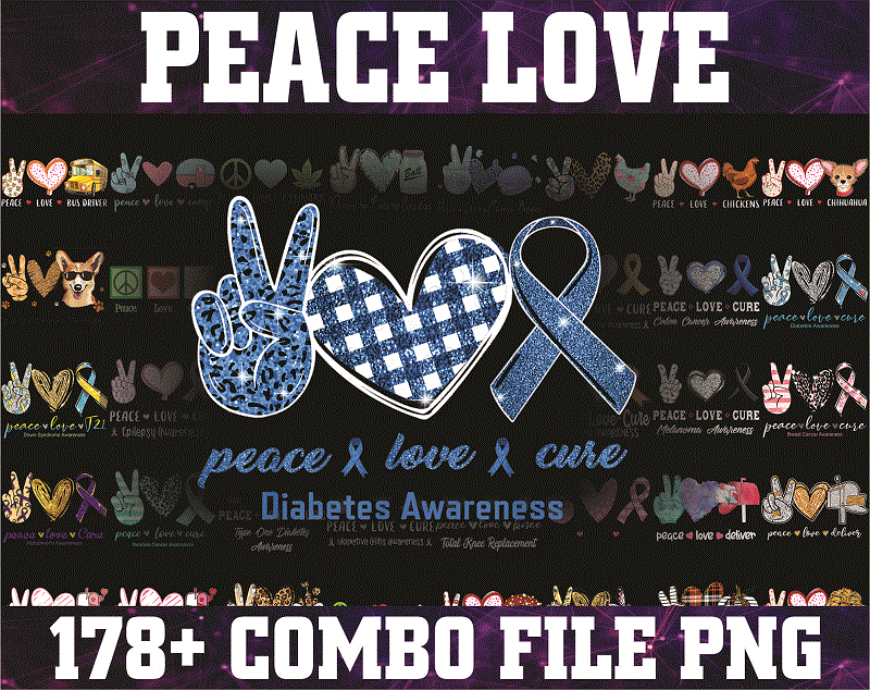 Bundle 170+ Design Peace Love Png, Peace Love Christmas PnG, Peace Love Everything PNG, Peace Love Sublimation Png, Instant Digital Dowload 892910532