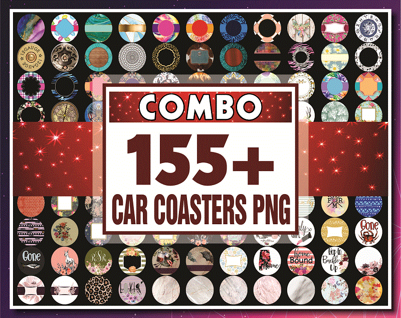 155+ Designs Car Coasters Png, Car Coaster Designs, Coaster PNG Designs For Sublimation, Sublimation Digital Downloads 742328913