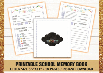 Printable Back to School Interview, Kid’s First and Last Day of School, Editable School Memory Book, Preschool-5th grade, Instant Digital 1025797884