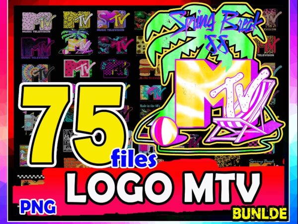 Bundle 75 logo mtv png , mtv old school , mtv logo set , mtv leopard , sublimation file and new update mtv spring – digital download 991247654 t shirt template