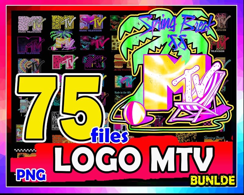 Bundle 75 Logo MTV png , MTV Old School , MTV logo set , mtv leopard , Sublimation file and New update Mtv spring – digital download 991247654