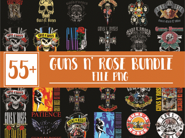 Bundle 59 designs guns n rose png, skull, rock classic, rock lover, digital designs, printable, instant download 1032720867
