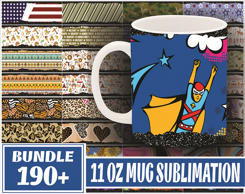 Bundle 190 Designs 11 oz Mug Sublimation, 11oz Glitter Mug sublimation Drive, 200 Mug Sublimation files, Mug designs, Digital Download 924624194