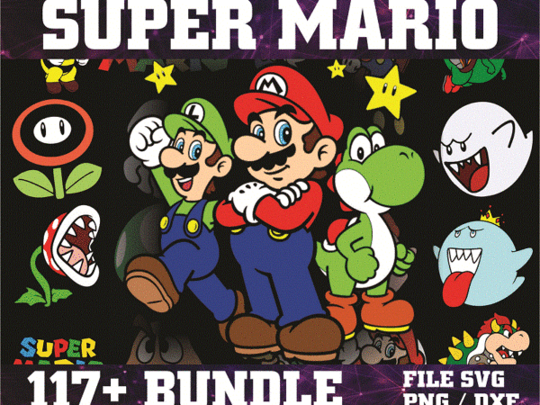 Super Mario Characters Png, Super Mario Png, Super Mario World Png, Mario  Png, Cartoon Png Digital File