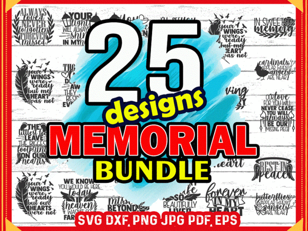 Memorial svg bundle, memorial svg cut files, instant download, commercial use, vector clip art, memorial svg, in memory of, rip 782857210