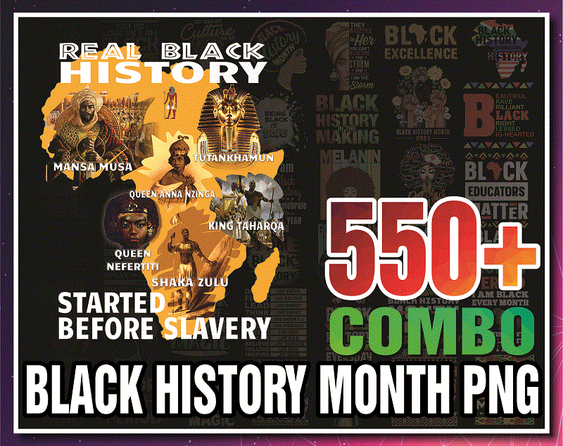Combo 550+ PNG Bundle, Black History Month png, Black Pride png, African American png, Afro Women png, Sublimation Black History, Digital Download CB1007303136