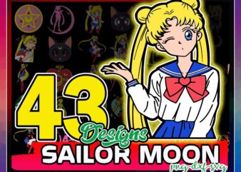 43 Designs Sailor Moon Bundle svg, Sailor moon svg, Anime svg, Anime cartoon svg, Cricut, Silhouette, Clipart, Cut File, Digital Download 1007265840