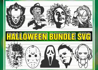 10 Designs Halloween Bundle Svg, Horror Bundle Svg, Spooky Svg, Killers Svg, PNG Sublimation, Digital Download 1055324583
