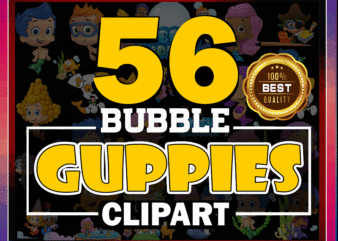 56 Bubble Guppies Clip Art Digital Designs, Bubble Guppies Clip Art, PNG Images, Instant Download, Graphics Transparent Background Scrapbook 980321641
