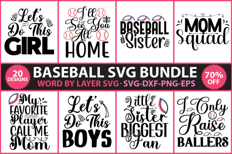 Baseball T-shirt design Bundle, Baseball vector t-shirt design bundle, Baseball bundle svg, Baseball quotes svg, Baseball svg, Svg bundle, Bundle, Baseball cut files, Baseball cricut, baseball shirt,Baseball bundle svg, Baseball