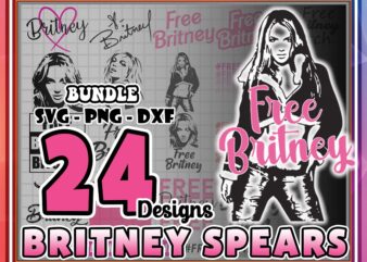 Bundle 24 Designs Britney Spears Svg, Britney Spears Cipart, Britney Spears svg png dxf, Britney Spears svg, Cut files, Digital Download 1012445523