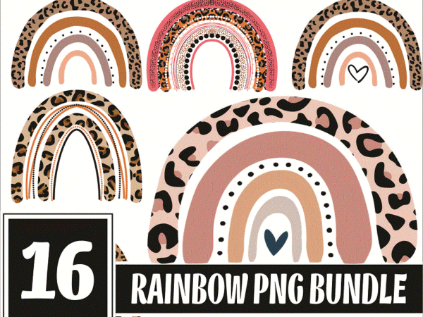 Bundle 16 rainbow png, leopard rainbow png, rainbow baby png, nursery decor, new baby, mama silhouette png, digital download 986725768 t shirt template