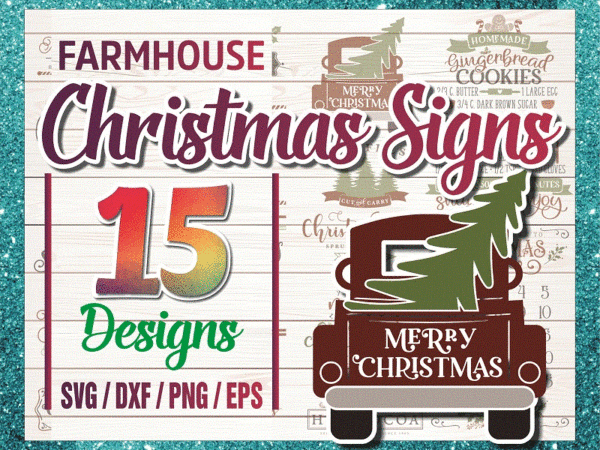 15 farmhouse christmas sign svg bundle, christmas svg bundle, farmhouse christmas sign cut files, christmas digital png, digital download 1049983999