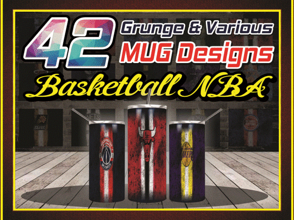 Combo 42 basketball nba grunge & various designs, 20oz skinny straight,template for sublimation,full tumbler, png digital download 1014533239