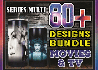 Combo 80 Movies & TV Series Multi Designs Bundle, 20oz Skinny Straight,Template for Sublimation,Full Tumbler, PNG Digital Download 1014533239
