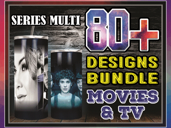 Combo 80 movies & tv series multi designs bundle, 20oz skinny straight,template for sublimation,full tumbler, png digital download 1014533239