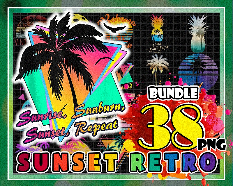 Bundle 38 sunset retro png, retro 1980s 1990s png, summer holiday, vintage retro sunris e palm trees png, adventure png, vaporwave palm trees, digital Bundle 38 sunset retro png, retro 1980s 1990s png, summer holiday, vintage retro sunris e palm trees png, adventure png, vaporwave palm trees, digital