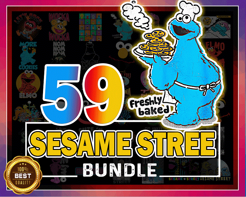 59 Sesame Street Bundle, Sesame Street Png, Squad Goals Png, Getting My Crunches In, Elmo Bundle, Commercial Use, Digital Download, 999217340