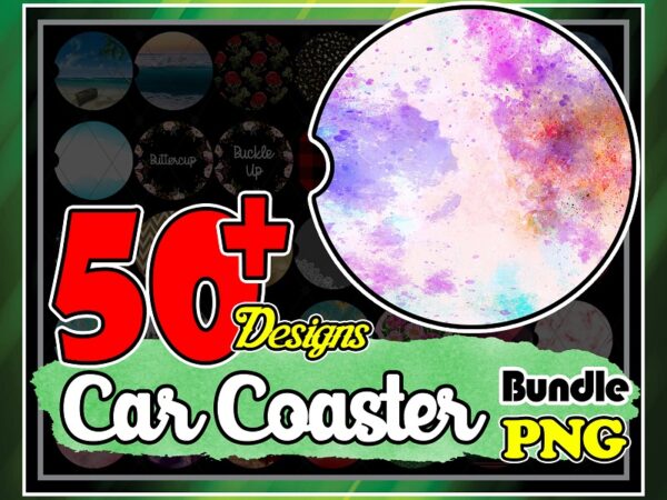 50+ designs car coaster bundle, car coaster drive, coaster png designs for sublimation, sublimation, lifetime access, designs downloads 1029066043