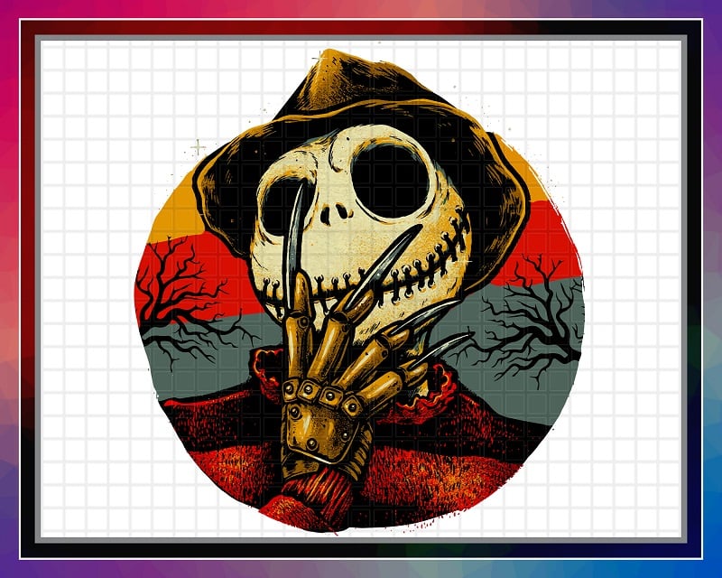 Freddy Krueger Png, Jack Skellington Png, Scary Movie Png, Horror Character Png, Freddy Krueger T-shirt, PNG Printable, Instant Download 1030871402