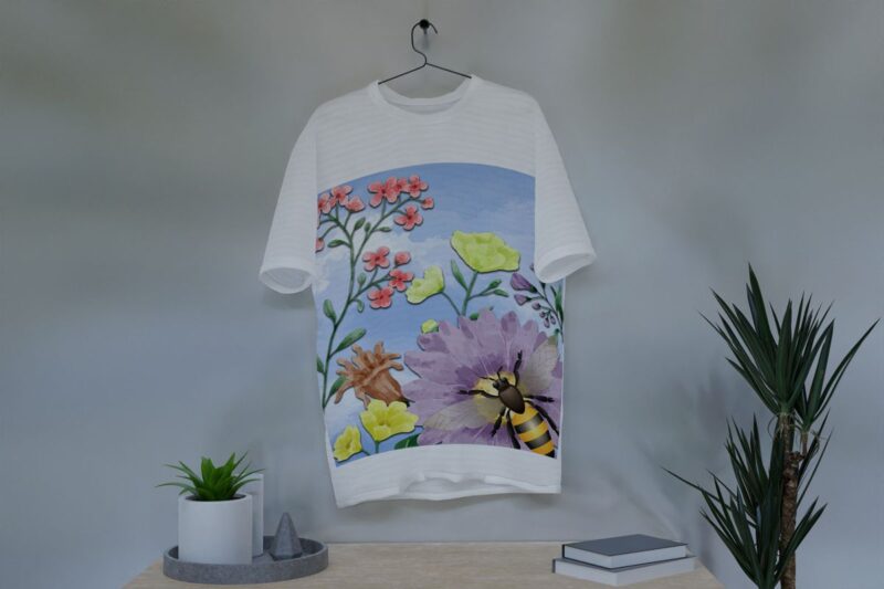 Garden bee with flower subliation bundle, Bee lover best graphic design t shirt, animals svg cutting files