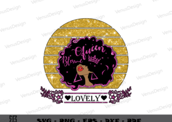 Afro Queen Lovely Vector Shirt design ideas best gift for African Women Sublimation Files, Melanin Woman Silhouette Files, Black Girl Art Png Files, Gift For Black Girl Cameo Htv Prints