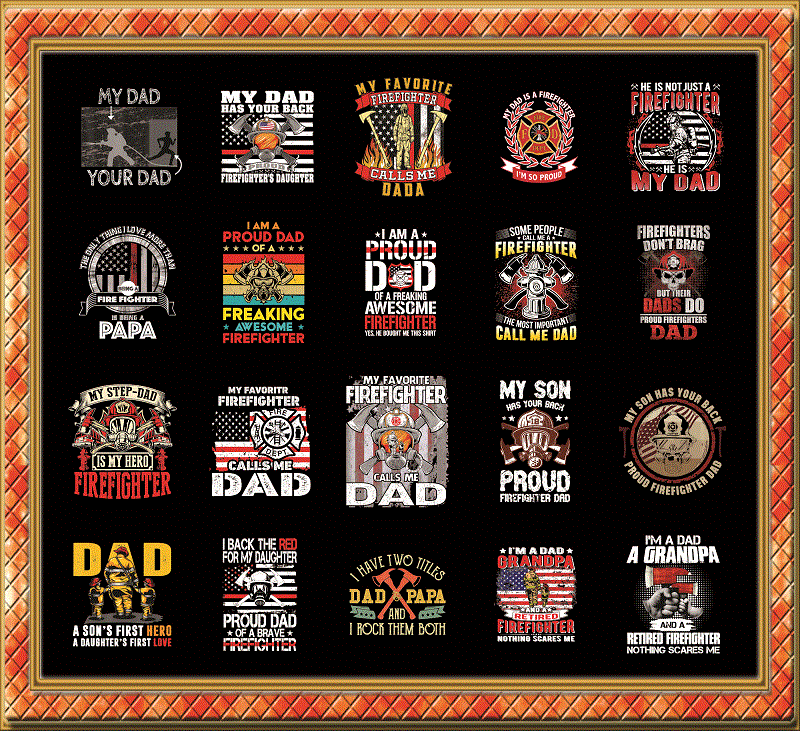 Combo 125 Firefighter Dad Png Bundle, Best Firefighter Dad Ever American Flag, Best Firefighter Dad Ever Png, Father’s Day, Digital Download 979688281