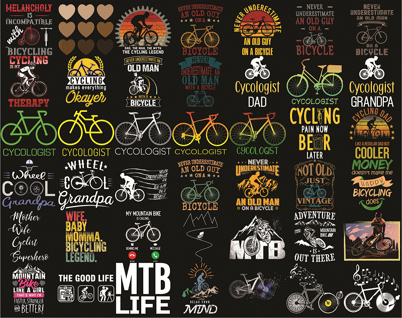 Bicycling PNG Bundle, Cycologist Bicycle Png, Funny Bicycle Png, Bike Gift, Bike Vintage Png, Cycologist Retro Gifts, Digital Download 1008414610