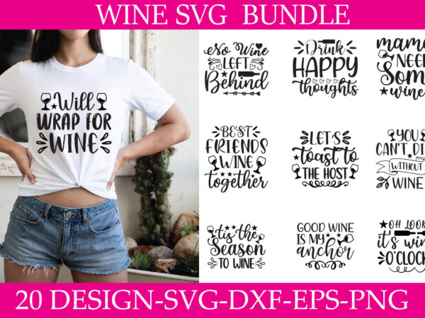 Wine svg bundle t shirt vector file