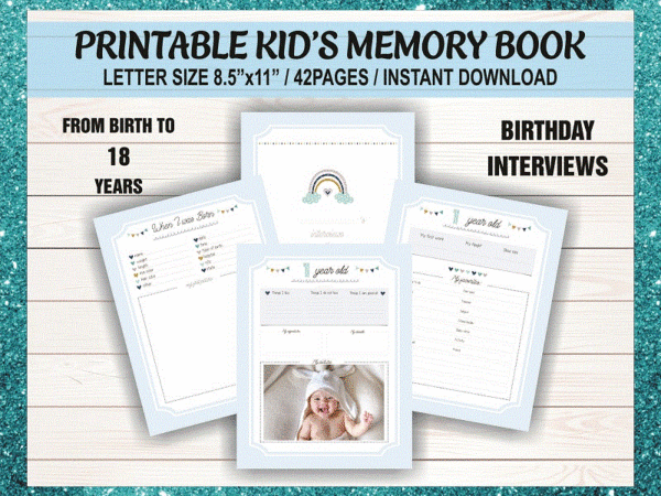 Printable kid’s memory book, birthday interview letter, birthday interview pages, childhood memory journal, 0-18 years, instant download 959755968 t shirt illustration Printable kid’s memory book, birthday interview letter, birthday interview pages, childhood memory journal, 0-18 years, instant download 959755968 t shirt illustration