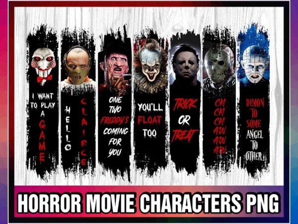 Horror movie characters png, halloween png, horror movies png, horror sublimation deign png printable, instant download, digital download 977188192 graphic t shirt