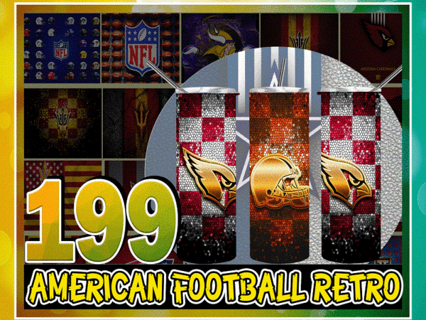 199 american football retro grunge & various styles 20oz skinny straight tapered, template for sublimation, full tumbler wrap, png digital 1000618922