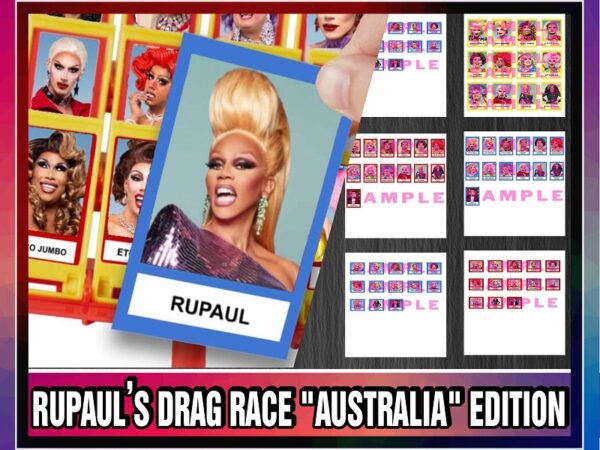 Rupaul’s drag race “australia” edition guess who, fun board games, adult party games, printable template, rpdr montessori cards, digital 979899438 t shirt design online