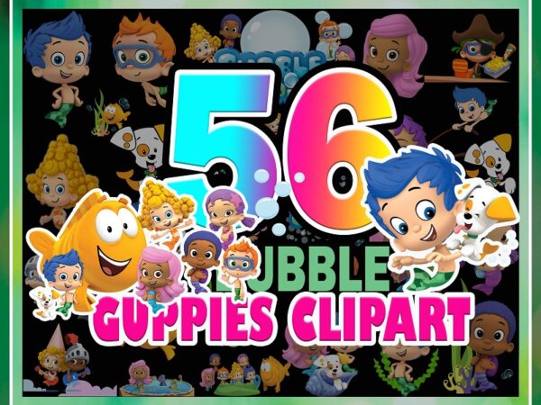 56 bubble guppies clip art digital designs, bubble guppies clip art, png images, instant download, graphics transparent background scrapbook 980321641